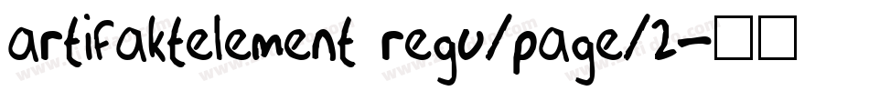 ArtifaktElement Regu/page/2字体转换